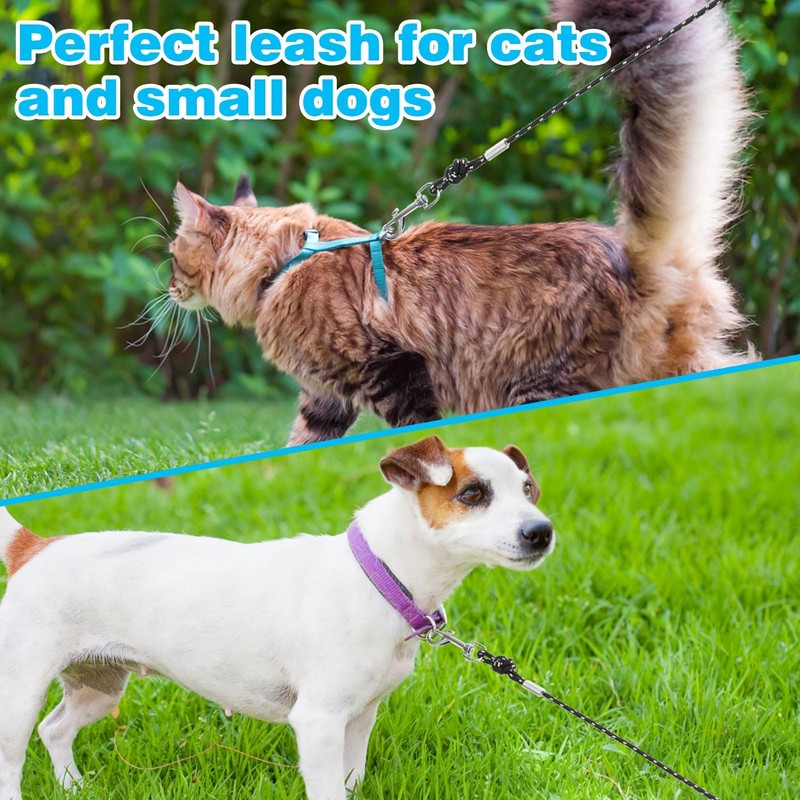 Reflective Cat Leash - 15 Feet Long, Escape Proof Durable