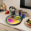 Ceiteo 12-Piece Stainless Steel Rainbow Dinnerware Set for 4