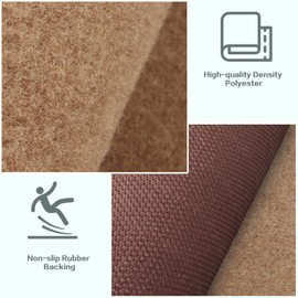 ZGR HOME&GARDEN Custom Size Runner Rug 2 ft x 15 ft, 2-82ft Carpet Runners Hallway Entryway Kitchen Garage Laundry Room Area Rugs with Non-Slip Rubber Backing, Sand