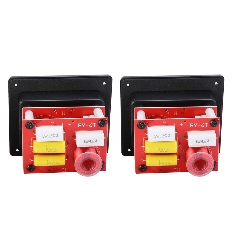 2PCS HIFI Audio Crossover Filters Tweeter Bass 2‑Way Speaker Frequency