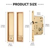 Pocket Door Lock Hardware with Pull, Recessed Handle Latch,Invisible Sliding