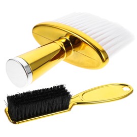FOMIYES Hair Brush for Women Set of 2 Broken Hair Clean Neck Sweep Barber Duster Comfortable Grip Material Barber Shop Supplies