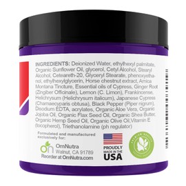 OmNutra Horse Chestnut Cream for Varicose Veins Cream - 4oz Varicose Vein Treatment Spider Vein Treatment for Legs