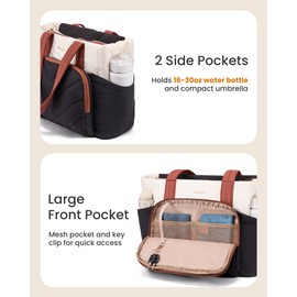 LOVEVOOK Tote Bag for Women, V-Quilted Puffer Tote Bag with Zipper, Large Puffy Shoulder Purse for Work Travel Nurse Teacher