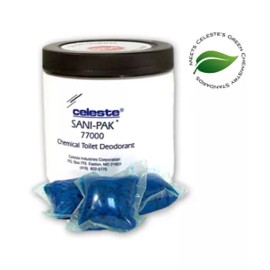 Celeste Sani-Pak Chemical Toilet Deodorant - 6 Gram - Jar of 24 - 77006