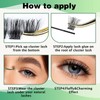 Lash Clusters 96pcs Individual Lashes D Curl 16mm Eyelash Clusters