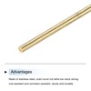sourcing map 2mm x 300mm Brass Round Rod, Metal Solid