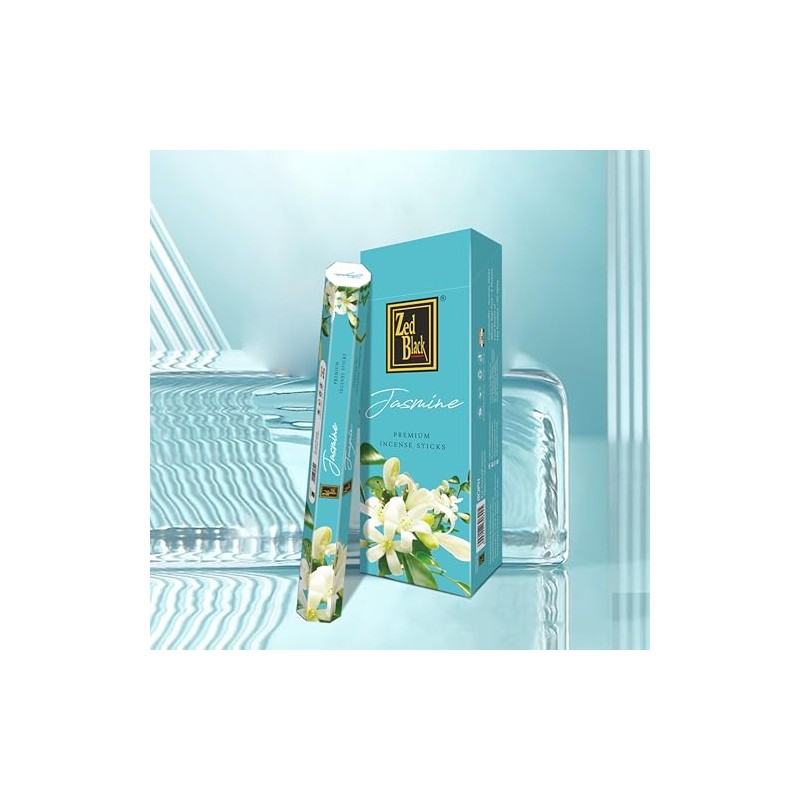 ZED BLACK Jasmine Premium Incense Sticks, 20 Packets of 20