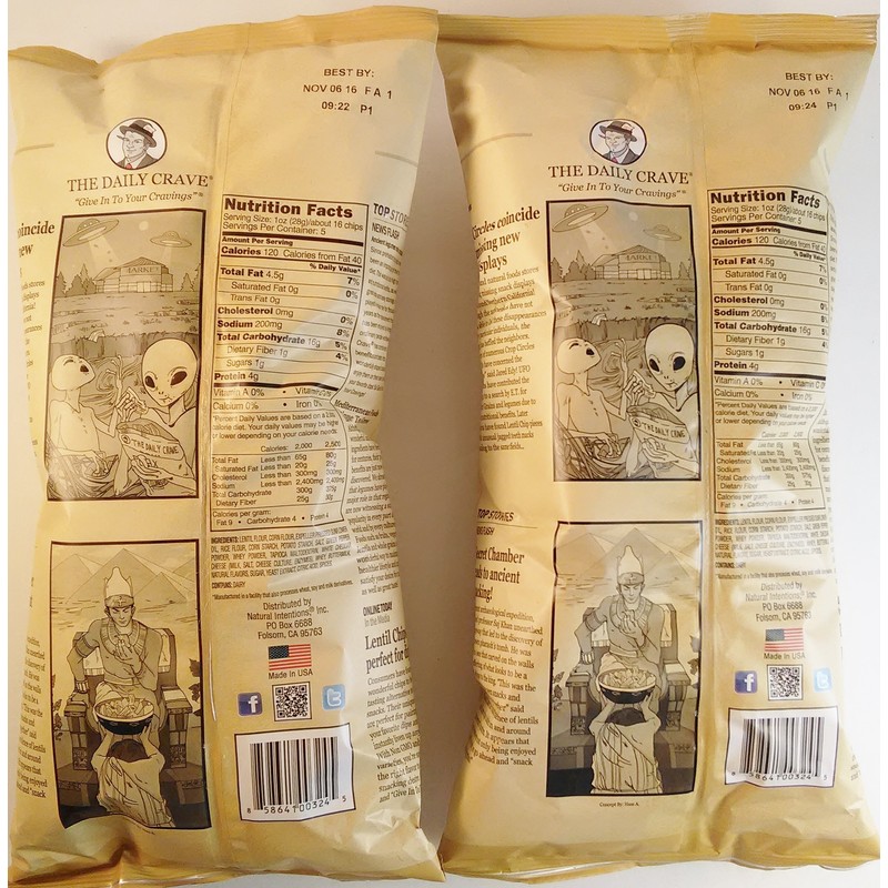 Lentil Chips with Aged White Cheddar By The Daily Crave,