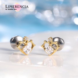 Limerencia G23 Titanium Screw Back Earrings Hypoallergenic F136 Implant Grade 20G Piercing Studs for Women Sensitive Ears Cartilage