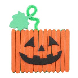 Fun Express 3" x 4 3/4" Jack-O’-Lantern Craft Stick Magnet Craft Kit - Makes 12