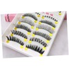 Ipetboom 10pairs Mixed Style Handmade Natural Curly Fake Eyelashes for