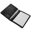 Lrocaoai A4 Leather 3 Ring Portfolio Binder Multipurpose Padfolio with