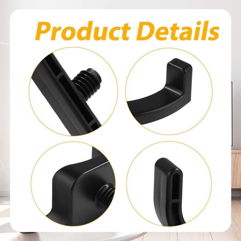 6 Pcs Storage Shed Hooks for Suncast, Black J and