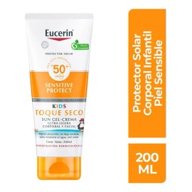 Protector Solar Eucerin Sun Kids Toque Seco Gel Crema 200ml