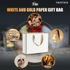 YACEYACE White and Gold Gift Bags with Handles Bulk, 20Pcs