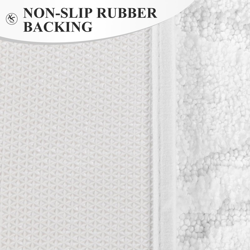 Bsmathom Bathroom Rugs Sets 3 Piece, Soft Non Slip Microfiber