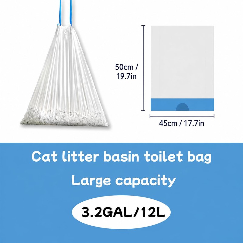 60-Count Liners for Self-Cleaning Cat Litter Boxes, 18 x 20