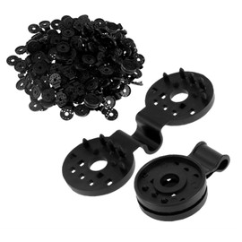 100 Pieces of Black Shade Cloth Fixing Plastic Clips, Heavy-Duty Round Shade Mesh Fasteners, Reusable Shade Cloth Clips, Versatile and Portable for Outdoor Gardens, Agricultural Greenhouses
