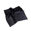 TrendsBlue Elegant Silk Feel Solid Color Satin Square Scarf, Black