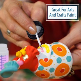 Upper Midland Products Paint Touch Up Bottles with Brush, Mixing Ball, Applicator Touchup Leftover Paint Reusable Container Bottle Kit 3 Pack