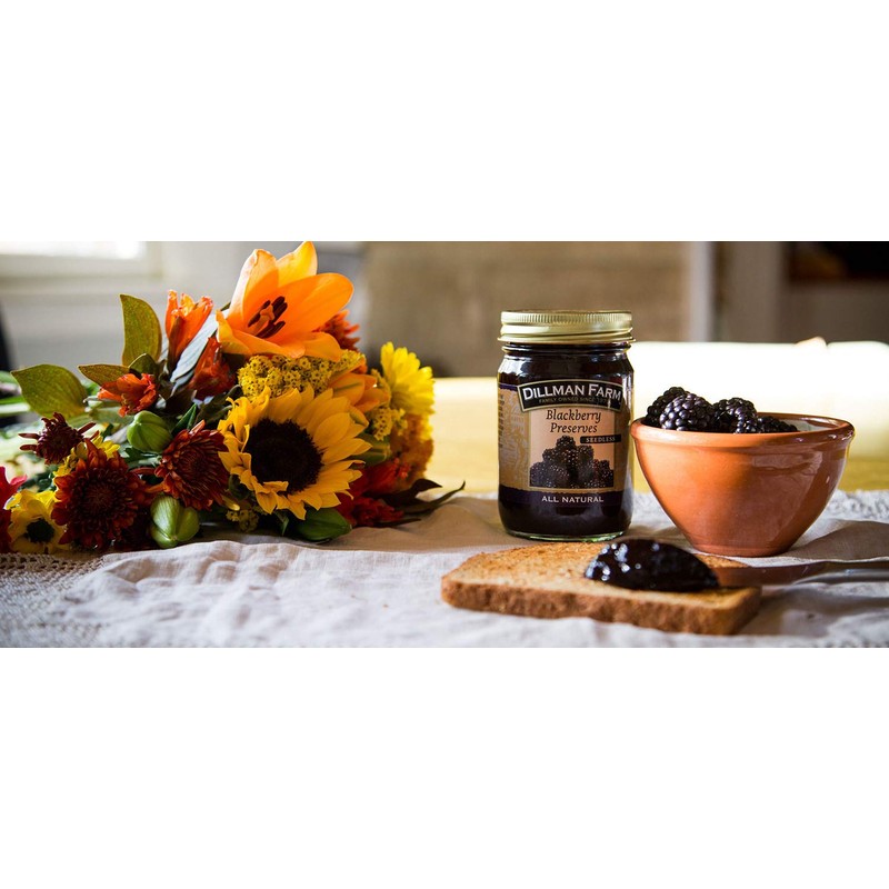 Dillman Farm All Natural Seedless Blackberry Preserves - Gluten-Free, Non-GMO,