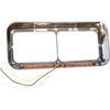 Partsam 2x Headlight Bezel with 12" Amber LED Light Strip