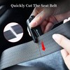 365Home 4-Pack Car Window Breaker Keychain Seatbelt Cutter, 3-in-1 Glass