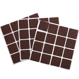 Furniture Pads for Hardwood Floors - 48 PCS Premium Square Felt Pads Floor Protector - Self Adhesive Chair Felts Pads for Furniture Feet Wood Floors