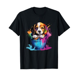Beagle Cute Dog Paint Bucket for a Dog Owner Beagle Owner Men Women T-Shirt