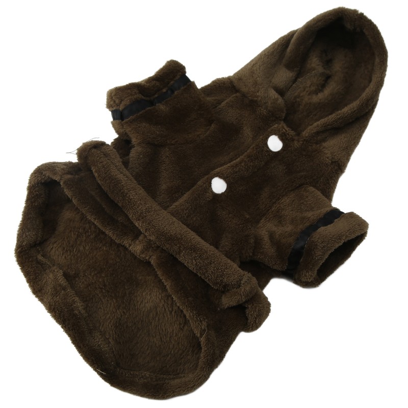 Pet Bathrobe Warm Flannel Quick Drying Dog Hooded Bath Towel
