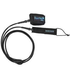 Surfboard Leash Premium Straight Surf Leash SUP Leg Rope 6/7/8/9 feet for Any Surfboards, Longboard, Paddleboard and Shortboard(Black,7FT)