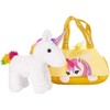 BRUBAKER Rainbow Plush Unicorn in Handbag - 8 Inches -