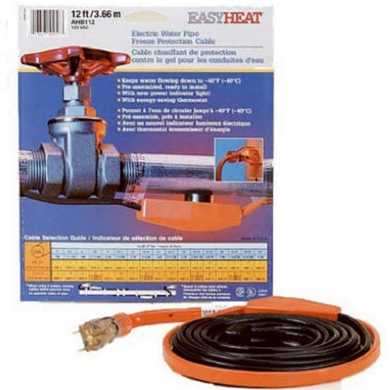 EasyHeat 15' Pipe Heating Cable, Prevent Pipe Freeze, Easy to