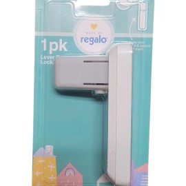 Regalo White Plastic Lever Handle Lock 1 Pk Model 6111W