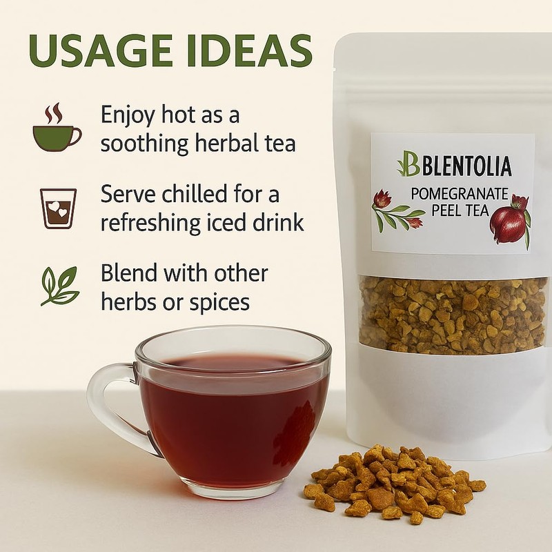 Blentolia Pomegranate Peel Tea – 100% Natural Dried Pomegranate Rind
