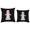 Funny Yoga Animal Naked Mole Rat Throw Pillow