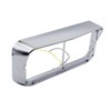 LEAVAN 2x Chrome Headlight Bezels 12" Amber LED Light with