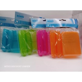 TRUINLINE 1 Travel Set Toothbrush  Soap Holder Combo Bathroom Shower Box Container - Orange