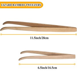 ASOCEA 2 Pack Extra Long Reptile Tweezers Feeder Tool Lizard Feeder Tongs with Anti-Slip Design for Bearded Dragons Lguanas Lizards Turtles Geckos Corals（11in and 6.5in