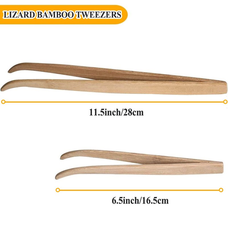 ASOCEA 2 Pack Extra Long Reptile Tweezers Feeder Tool Lizard