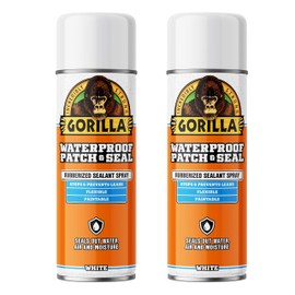Gorilla Waterproof Patch & Seal Rubberized Sealant Spray; White; 14oz (Pack of 2)
