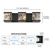 MELUCEE Modern LED Bathroom Lights Over Mirror 15W 3 Lights