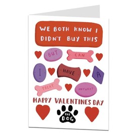 LimaLima Funny Valentines Day Card From The Dog Perfect For Husband Wife Boyfriend Girlfriend