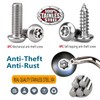 Aootf License Plate Screws- Anti Theft Car Plate Screws Bolts,