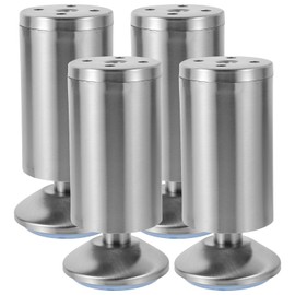 Hemobllo Adjustable Furniture Legs: 4 Pcs Stainless Steel Sofa Cabinet Table Feet Metal Cabinet Legs Adjustable Kitchen Cabinet Legs for Desk Table Sofa Cupboard Feet, 50x120mm