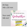 Birthday Card for Godmother, Funny Godmother Birthday Card, Reduced Sticker,
