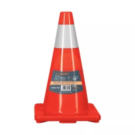 Truper CONO-45R 45 cm PVC caution cone with reflector