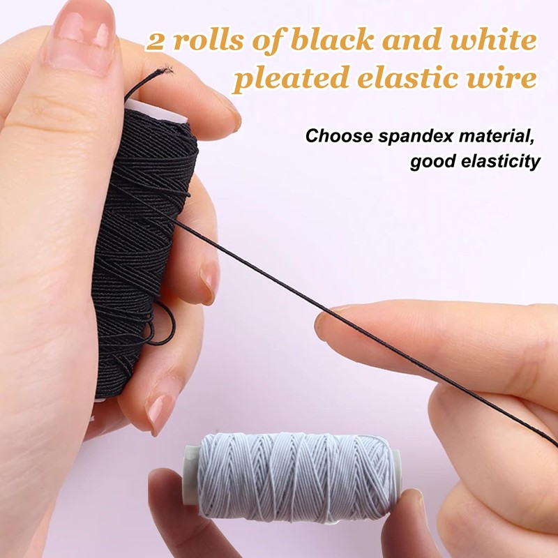 Premium Elastic Sewing Thread 2-Pack, 30m Each – Strong &