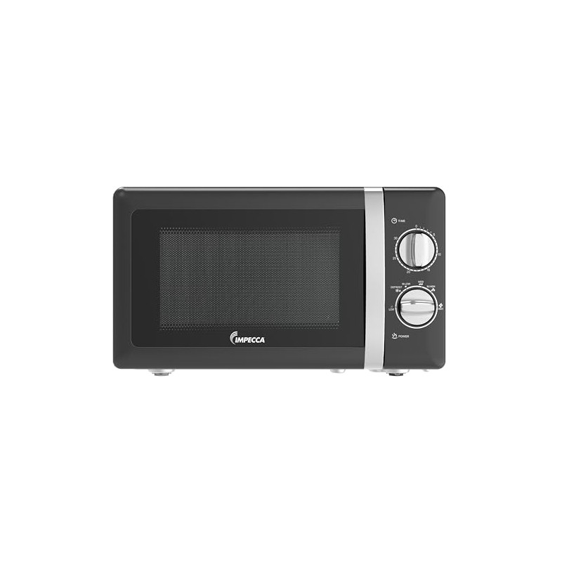 IMPECCA Countertop Microwave Oven Retro Mechanical Dials 5 Modes Timer
